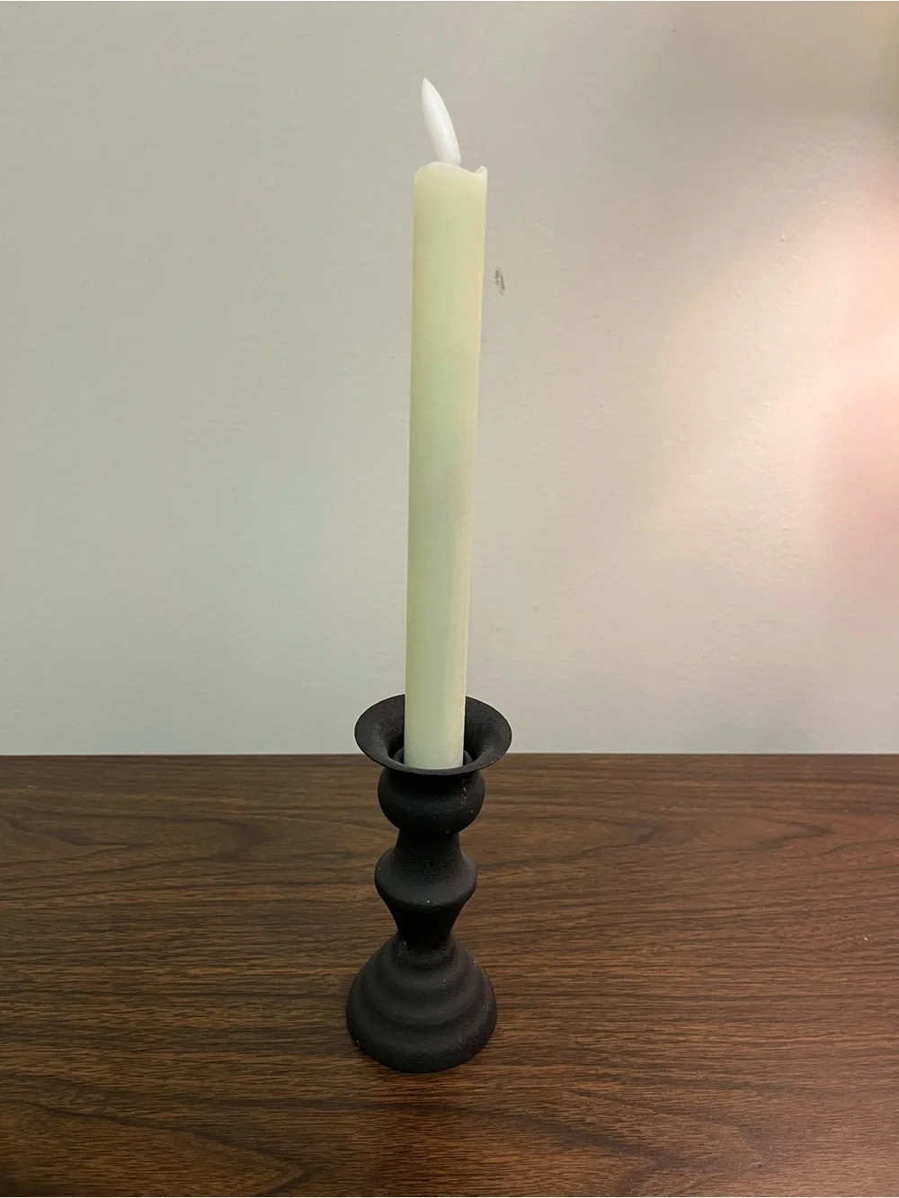 Black Metal Tapper Candle Holder Farmhouse Black